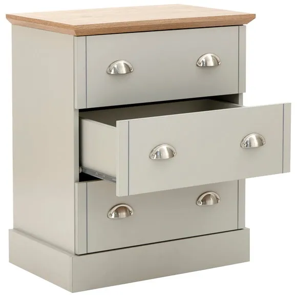 Kendal 3 Drawer Chest, Grey 5