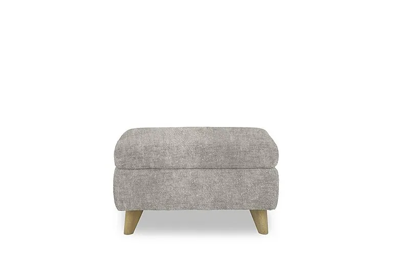 Malmo Fabric Coffee Table Storage Footstool - Grey