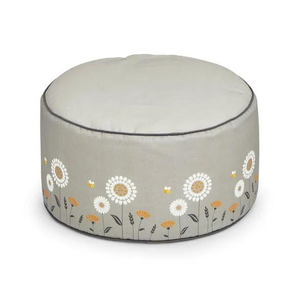 Scandi Print Grey Pouffe 2