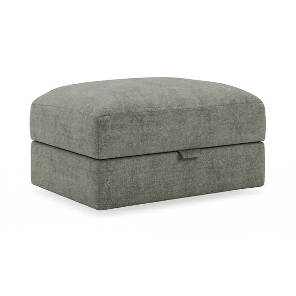 Hattie Tonal Plush Chenille Storage Footstool 6