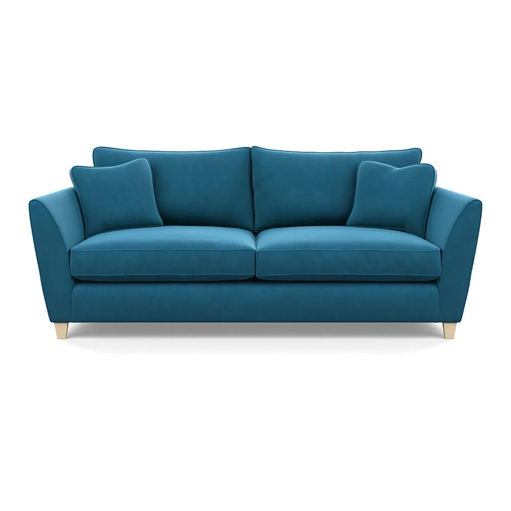 Heal's Torino 4 Seater Sofa Smart Velvet Ocean Natural Feet 1