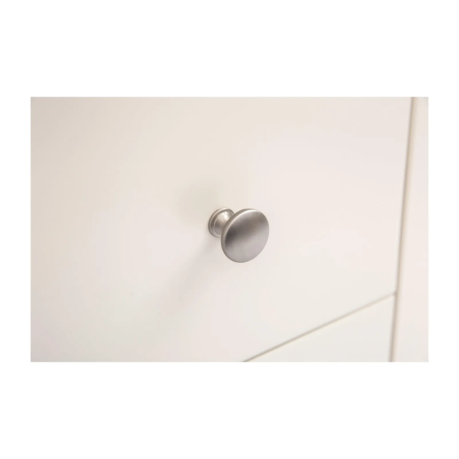 Cabinet Bits Maggiori 3 Drawer Dressing Table Set Chrome Knob in Off-White 5