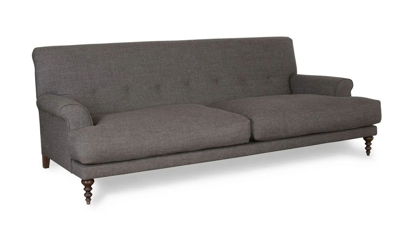 Scp Oscar 3 Seater Informal Sofa Capelo Linen-Cotton Ink Spot Walnut Feet 2