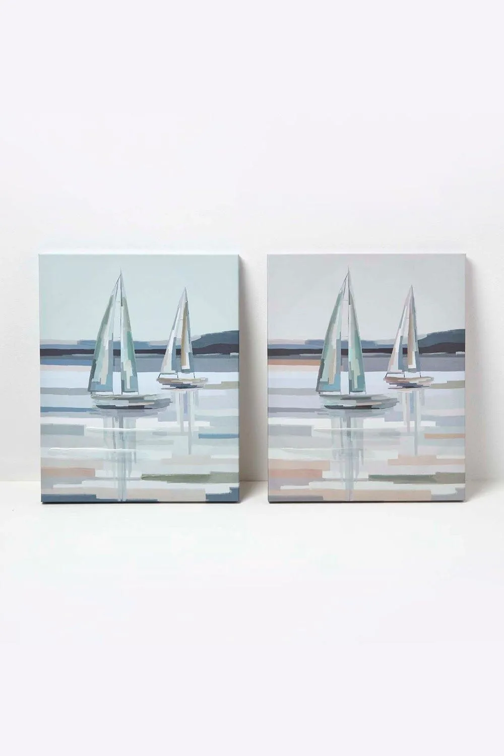 Homescapes Decorative Wall Art Boats, Design Wall Decoration Set of 2