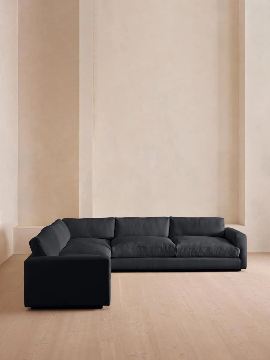 Mossley Corner Sofa, Linen, Indigo