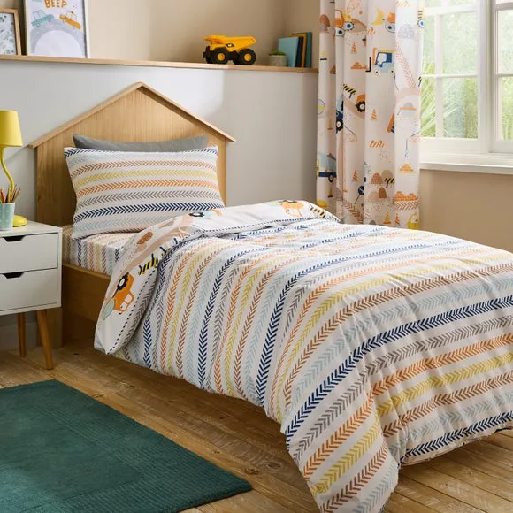 Trucks & Diggers Reversible Duvet Cover and Pillowcase Set 3