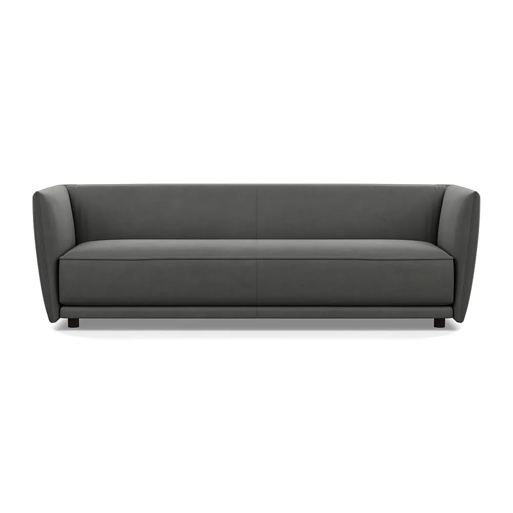 Heal's Valley 4 Seater Sofa Nobilis Velvet Dolphin Walnut Stain Feet 1