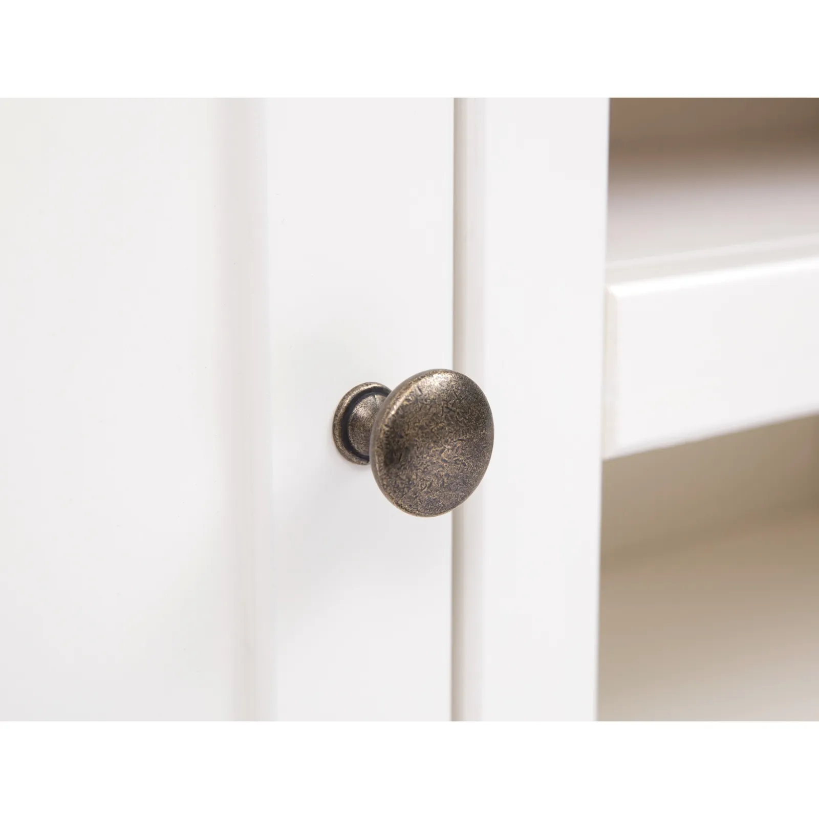 Cabinet Bits Cosenza Off-White 2 Door TV Cabinet Brass Knob 5