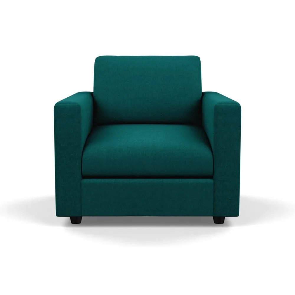 Heal's Nimbus II Armchair Brushed Cotton Pine Black Feet 2