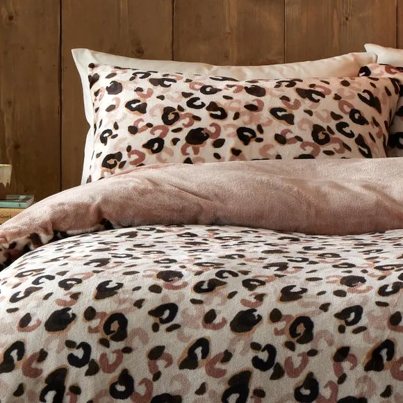 Fusion Cosy Leopard Duvet Cover & Pillowcase Set 2