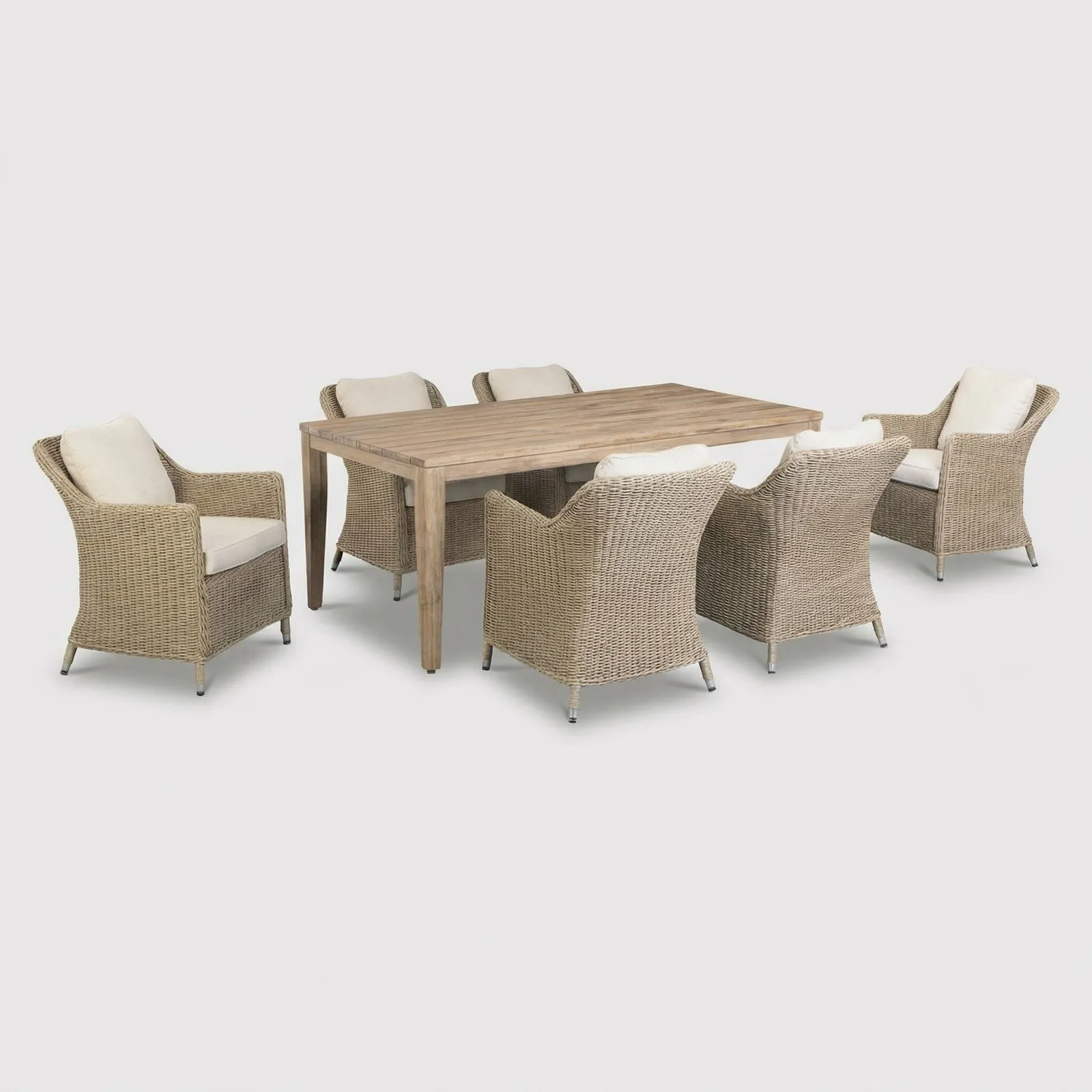 Lombas Dining Table & 6 Chairs, Wooden, Neutral | Barker & Stonehouse 2