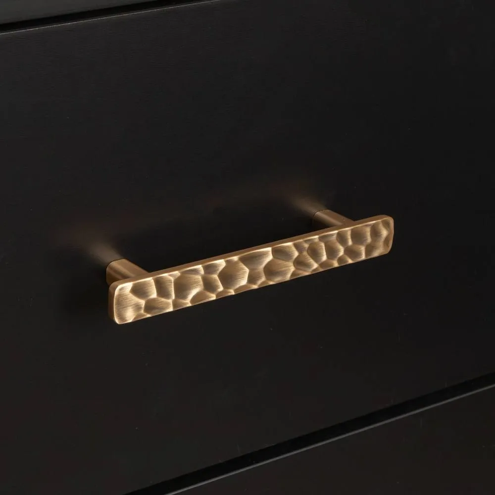 Melody Maison Black 3 Drawer Chest Of Drawers - Luna Black Range 3