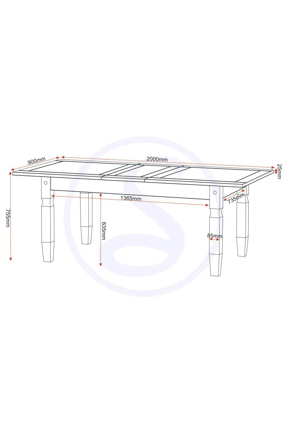 Seconique Corona Extending Dining Table in Natural 6