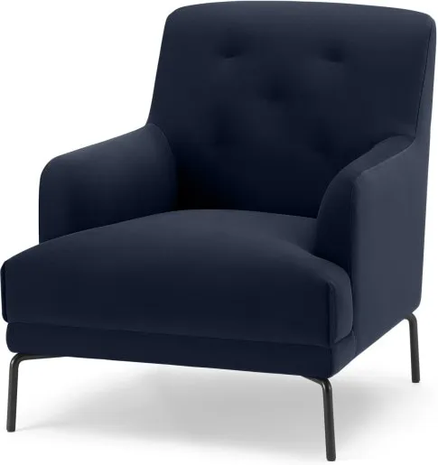 Attwood Armchair, Ink Blue Velvet