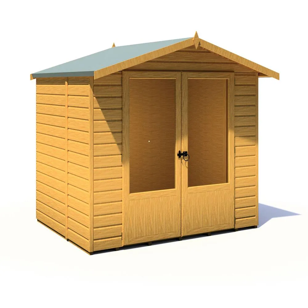 Shires Avance Shiplap Summerhouse Garden Sun Room Approx 7 x 5 Feet in Brown 2