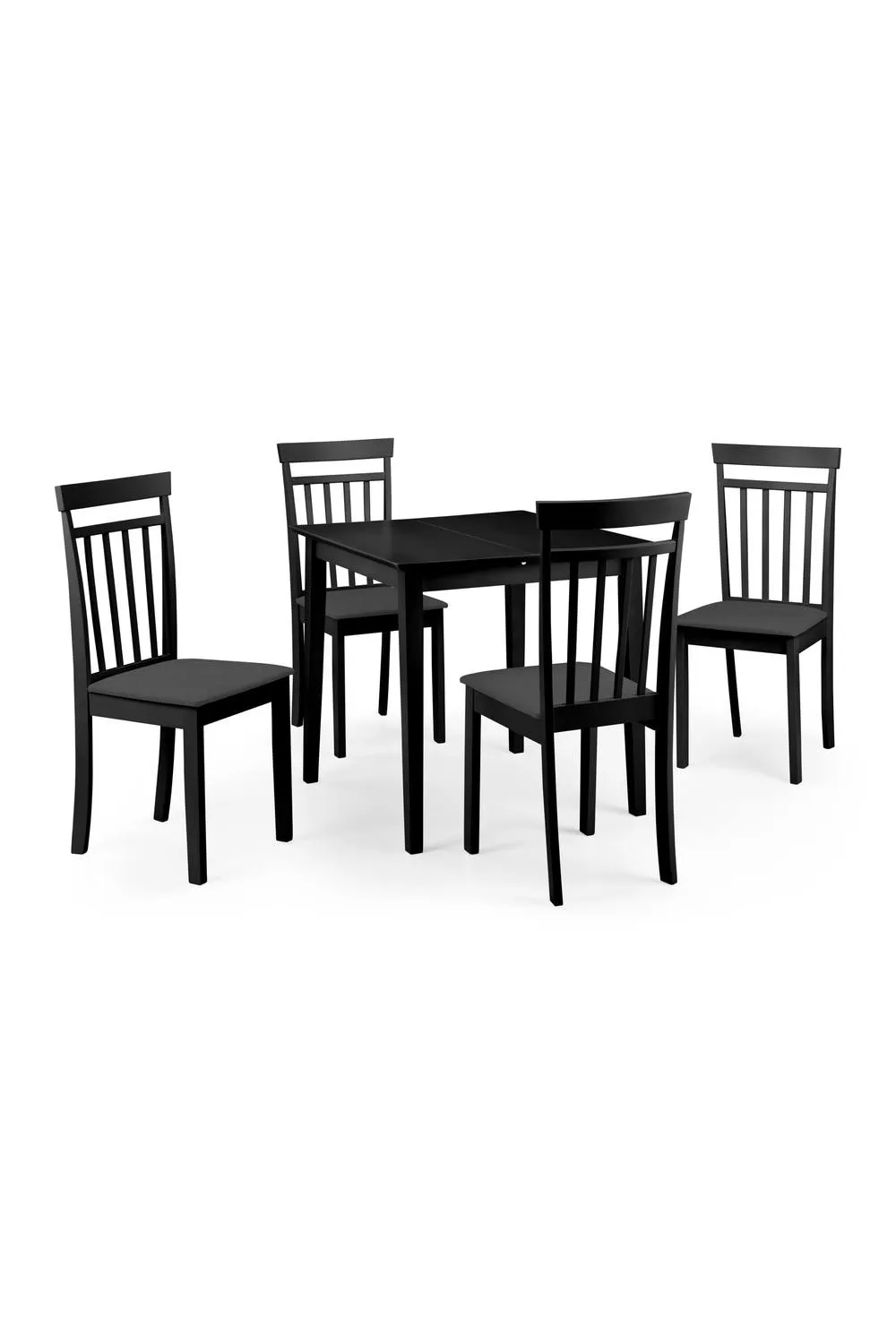Julian Bowen Rufford Square to Rectangular Extending 4 Seater Dining Table in Black 5