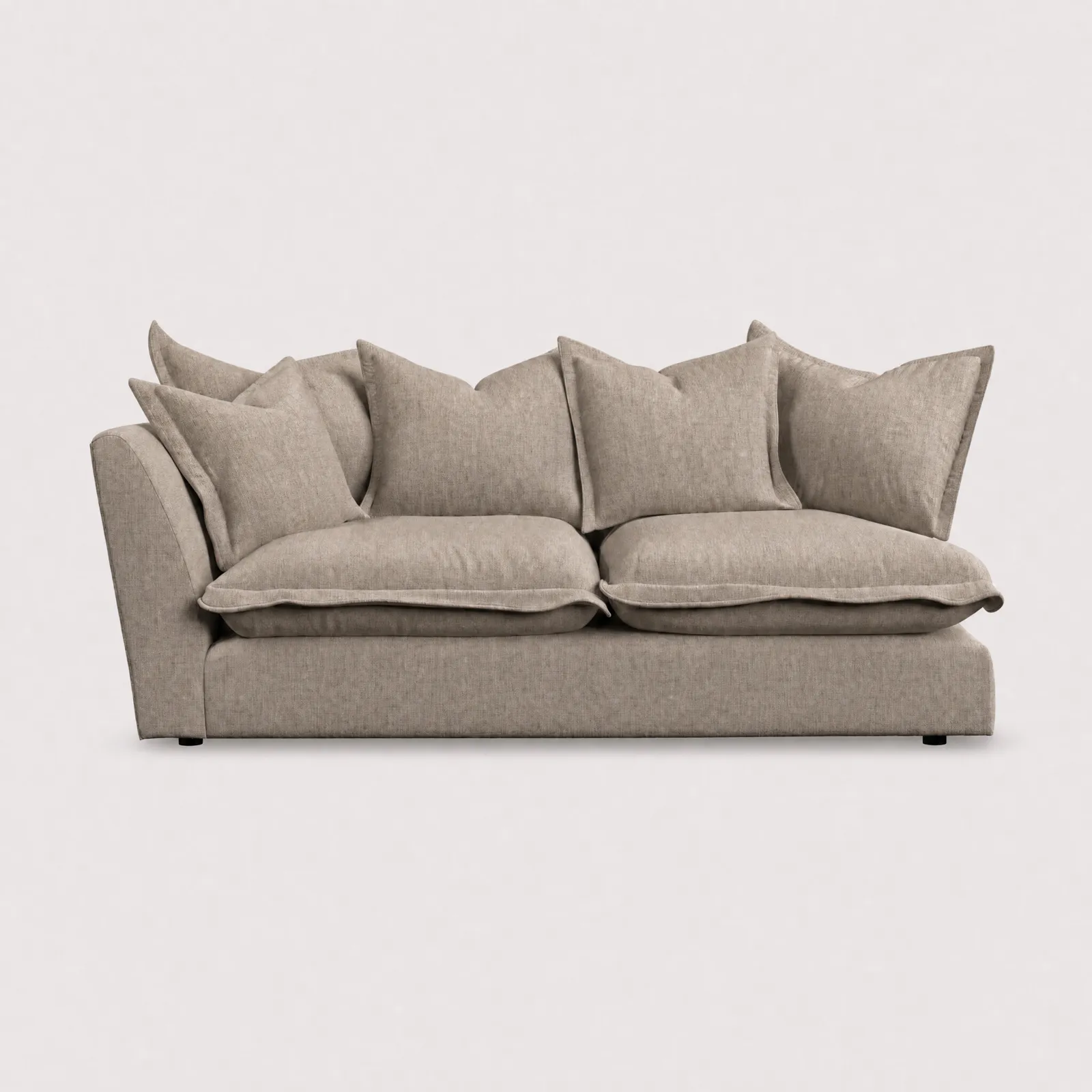 Odyssey 3 Seater With 1 Arm Left Modular Sofa, Brown Fabric | Barker & Stonehouse 1