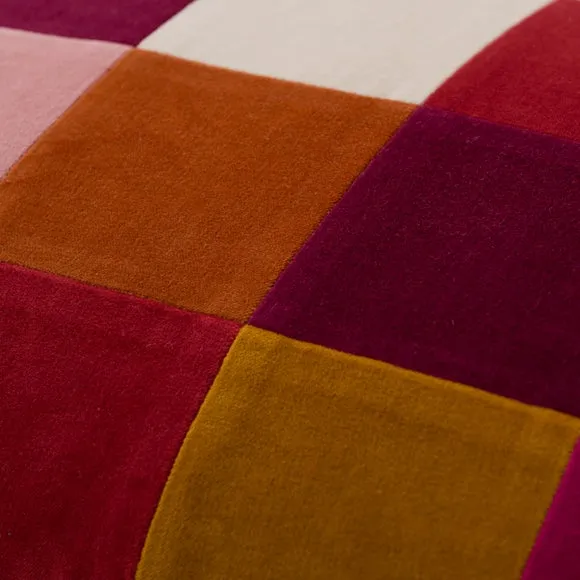 Clara Patchwork Velvet Rectangle Cushion 2