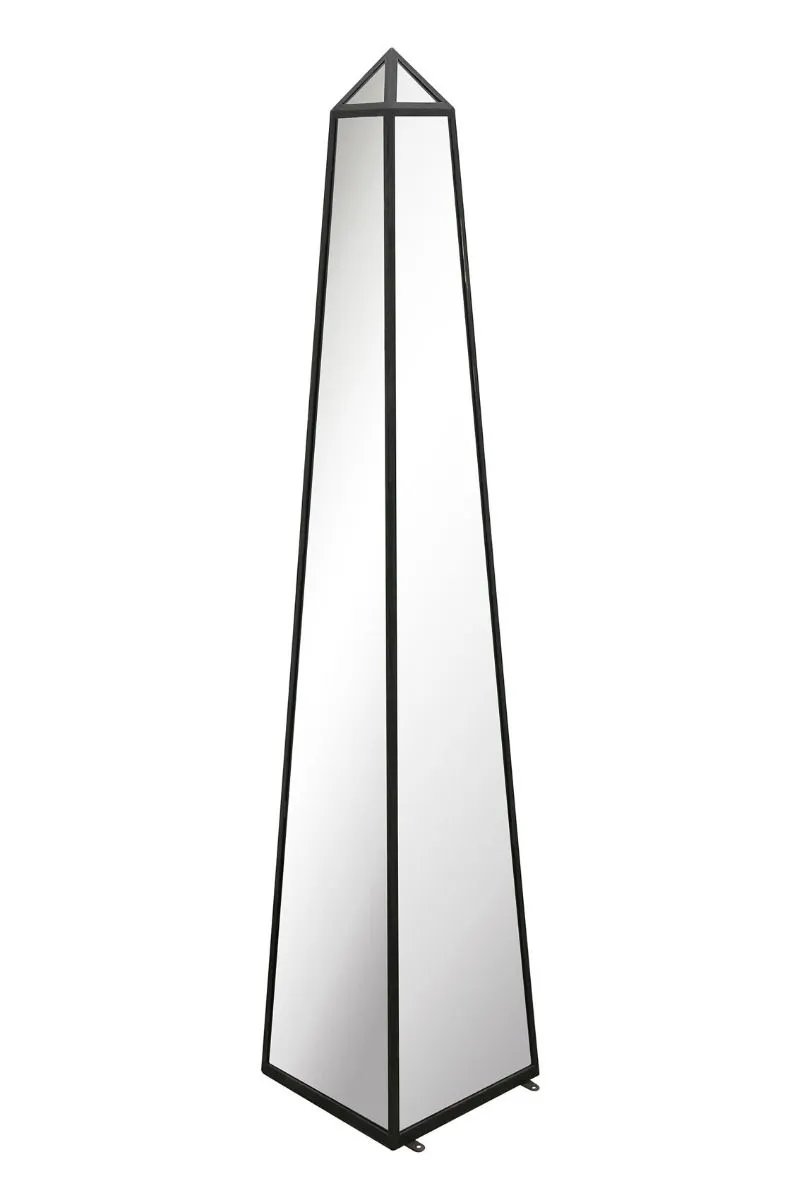 MirrorOutlet Black Metal Edged Mirrored Ornament (150CM X 30CM X 30CM) 3