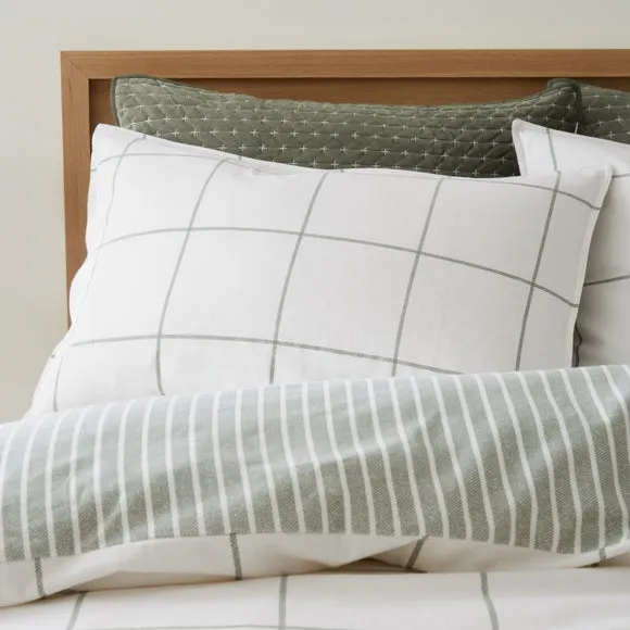Bianca Fine Linens Regal Check 100% Brushed Cotton Duvet Cover & Pillowcase Set 5