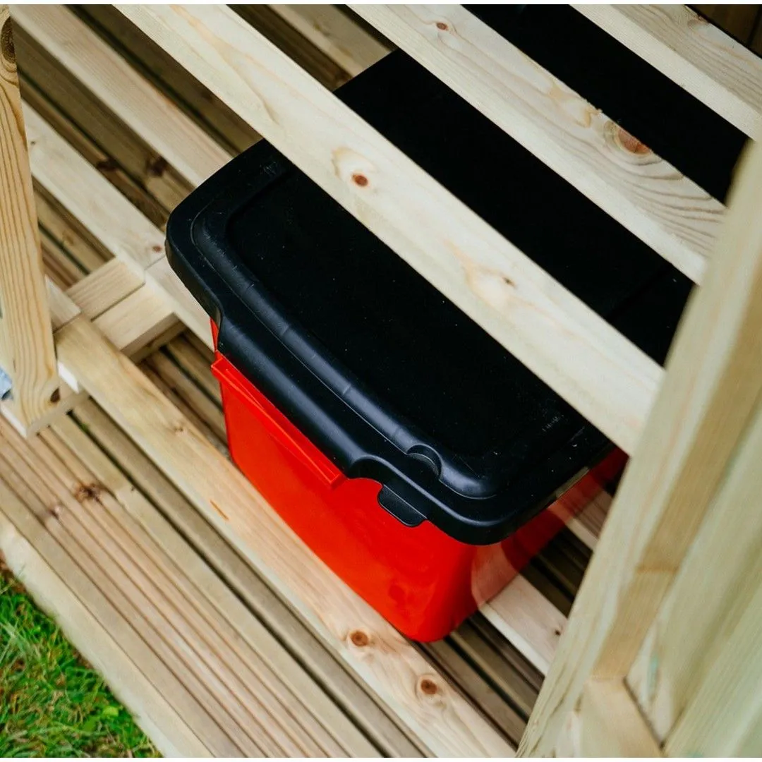 Buttercup Farm Shireburn Bin Store, Fits 1x 180L/240L Wheelie Bins & 8x Boxes in Brown 4
