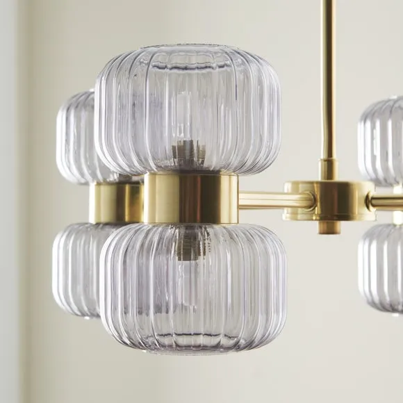 Riley Ribbed 8 Light Adjustable Ceiling Light 3