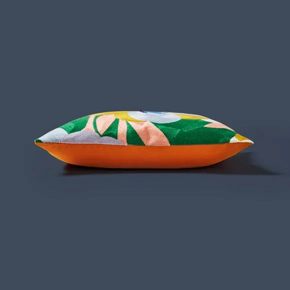 Elements Fieldsley Floral Crewel Square Cushion 4