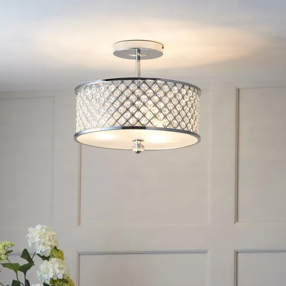 Vogue Hudson 3 Light Semi Flush Ceiling Light 3