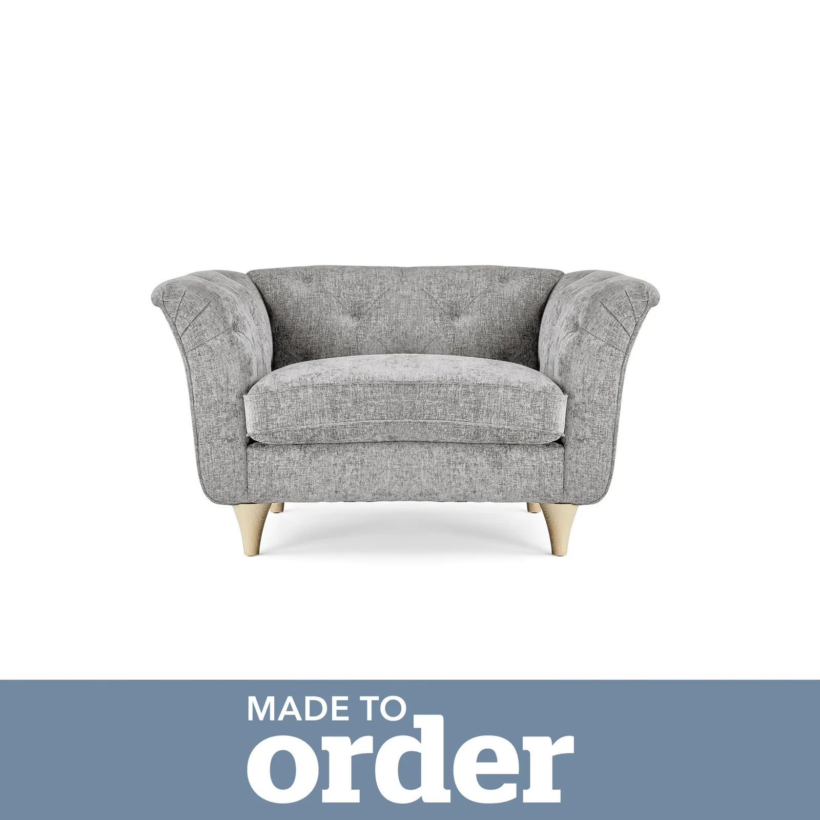 Jaipur Snuggle Chair Luxury Chenille Grey
