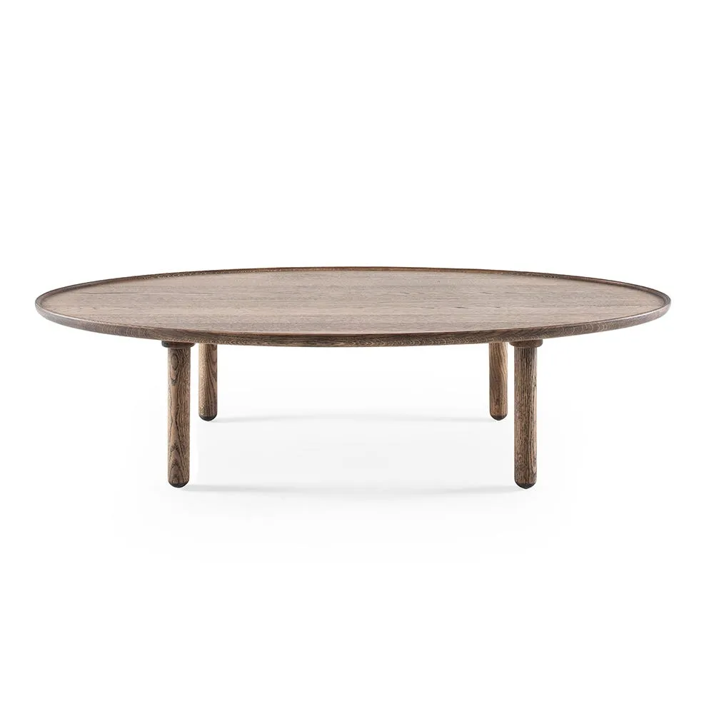 Gazzda Mu Coffee Table Oval 120 x 65cm Smoked Oiled Oak 2