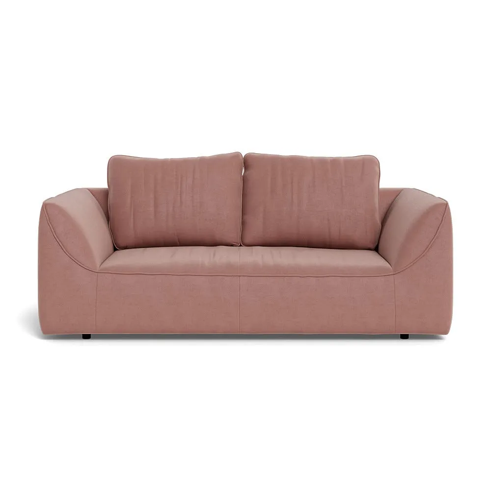 Heal's Morven 2 Seater Sofa Smart Luxe Velvet Dusky Pink
