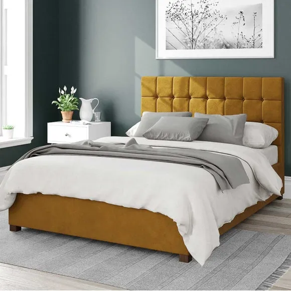 Sinatra Plush Velvet Ottoman Bed Frame 1