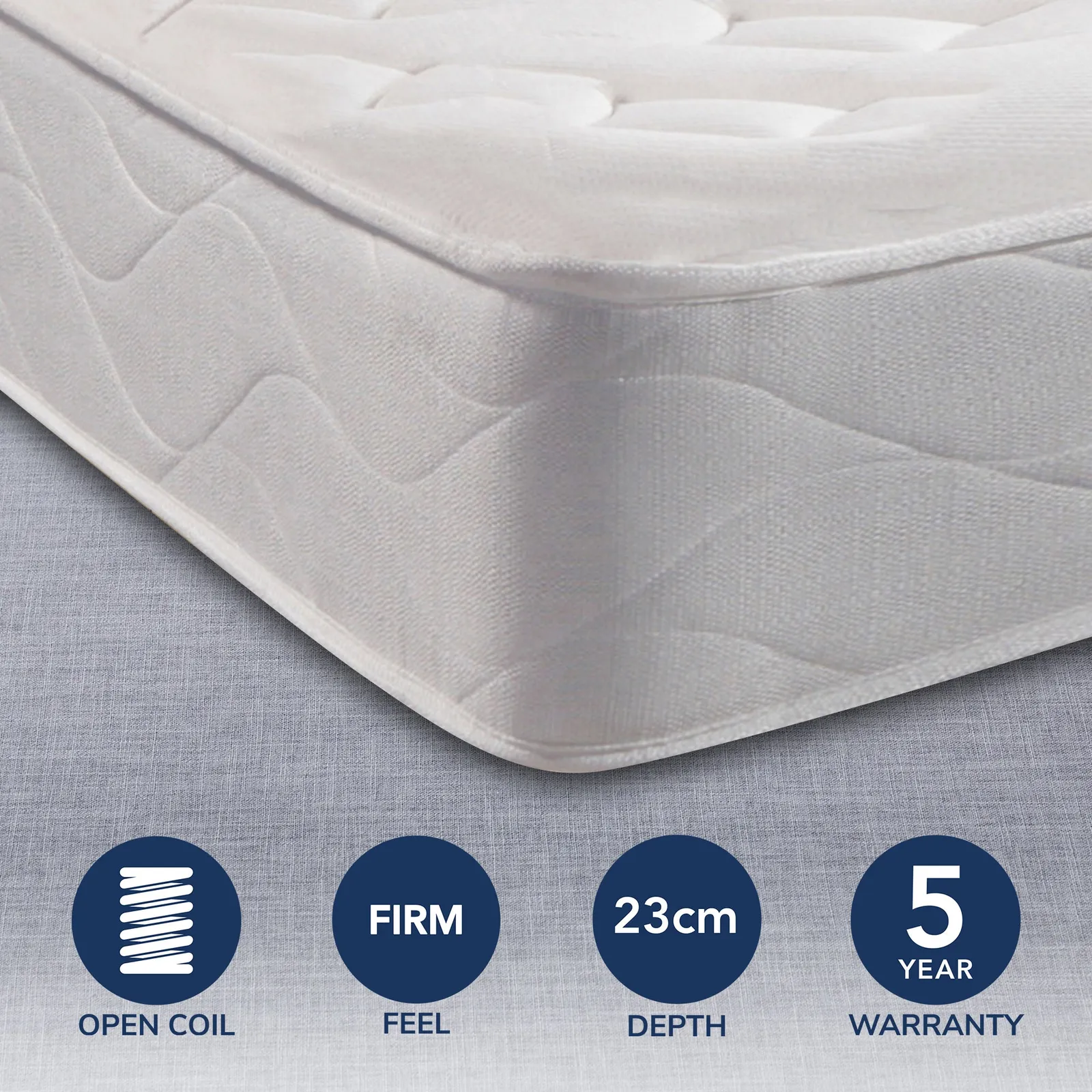 Silentnight Miracoil 3 Moretto Quilted Mattress White