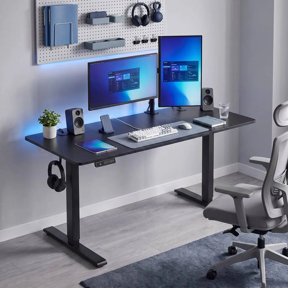 HOMCOM Standing Desk Memory Control Adjustable in Black 2