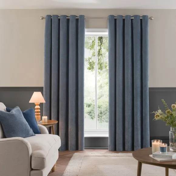 Alayna Chenille Eyelet Curtains (Blackout Available) 2