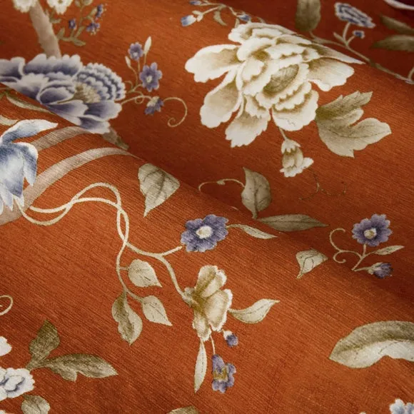 Sanderson Porcelain Garden Pencil Pleat Curtains 3