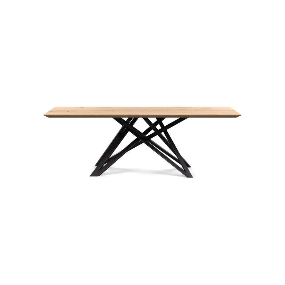 Heal's Vienna Dining Table 220x100cm Blonde Oiled Oak Chamfered Edge Filled 1