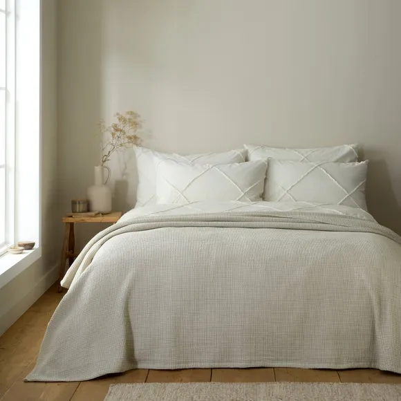 Otis Waffle 100% Cotton Throw Blanket