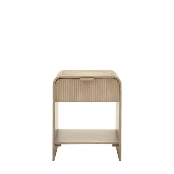 Cedar & Sage Ontario Mango Wood 1 Drawer Wide Bedside Table 5