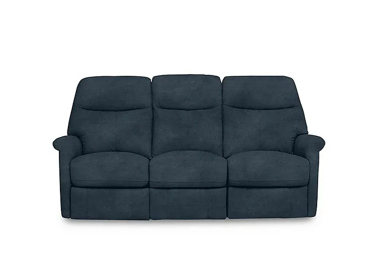 Compact Collection Lille 3 Seater Fabric Sofa - Silverish Blue