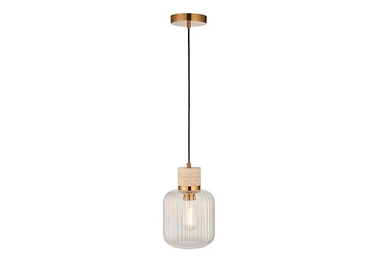 Travi 1 Light Ribbed Ceiling Pendant
