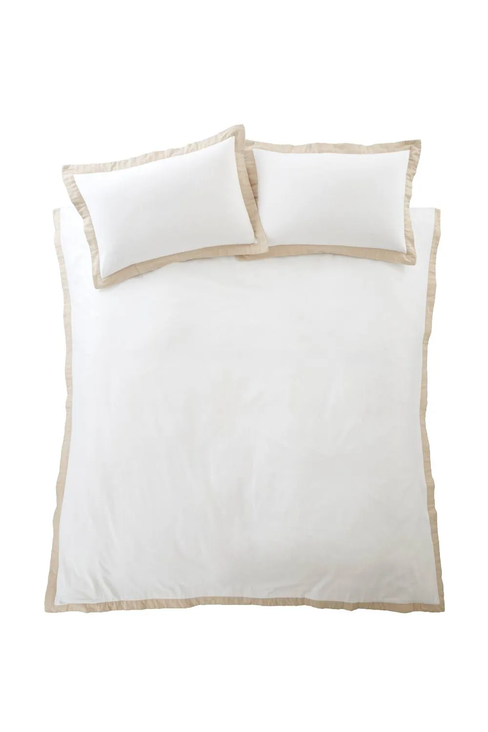 Bianca 'Brushed Tailored' Cotton Duvet Cover Set in Natural 5