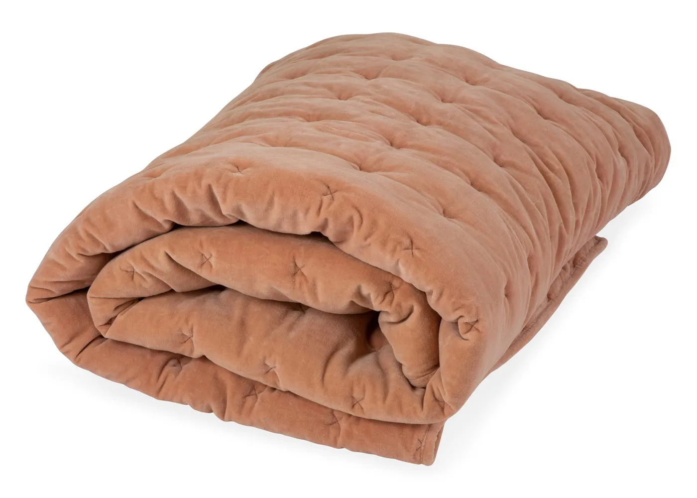 Heal's Velvet Quilt Dusky Pink 140 x 200cm