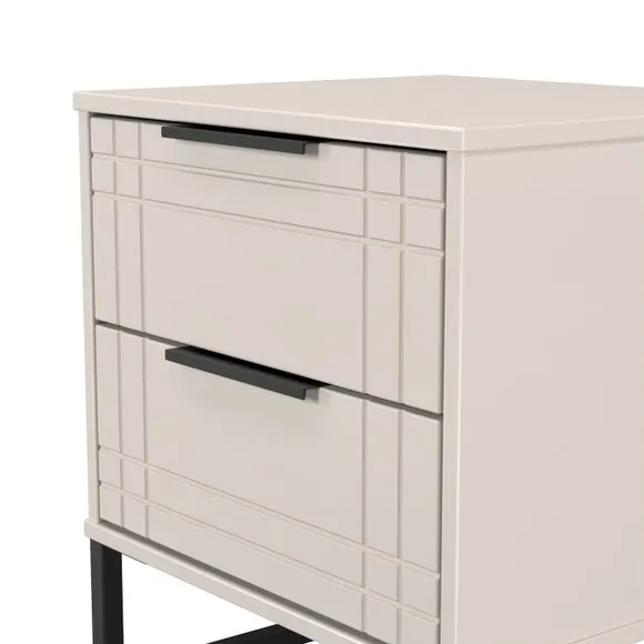 Darlton 2 Drawer Bedside Table 5