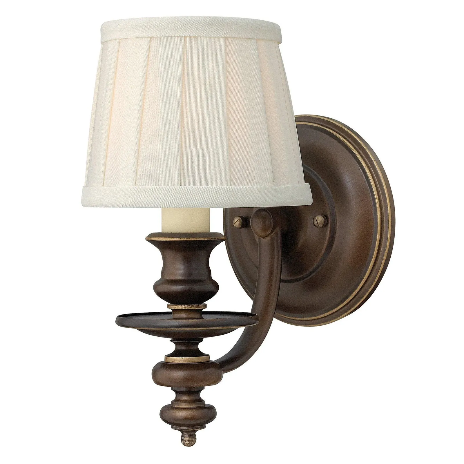 Netlighting Dunhill 1 Light Indoor Wall Light Royal Bronze E14 in Brown