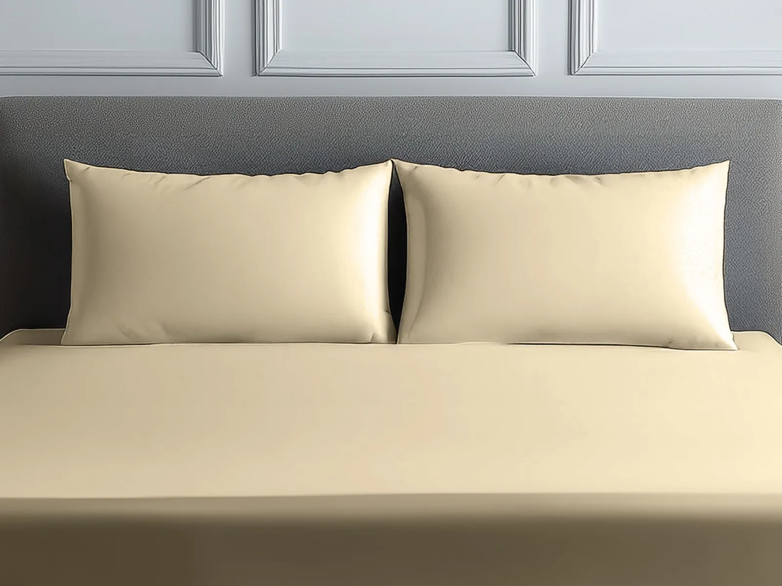 Snug City Luxury 200TC Housewife Pillowcase Pair Soft Feel in Cream