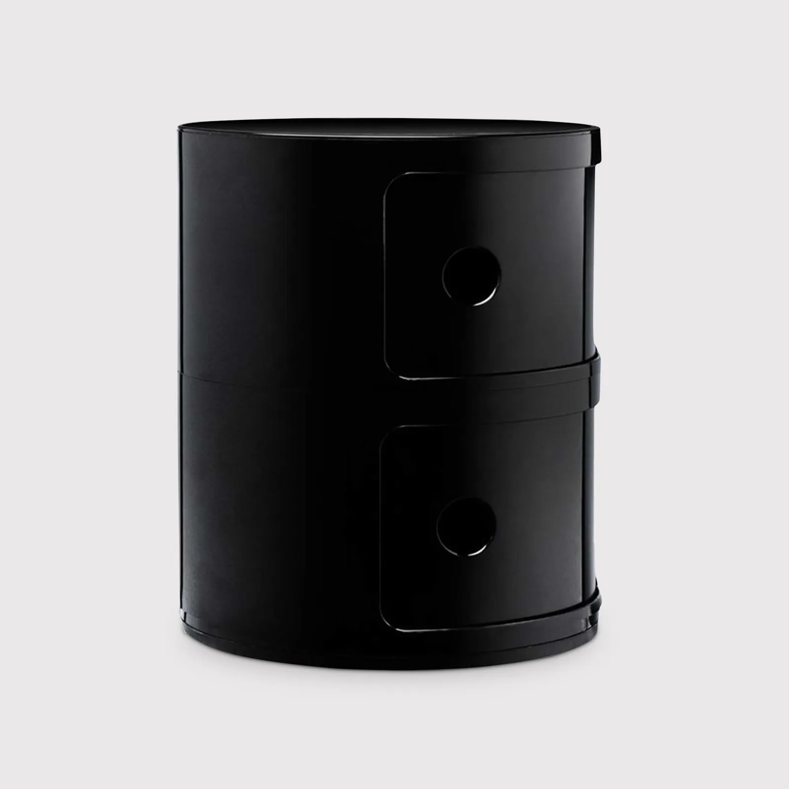 Kartell Componibili 2 Drawer Storage Unit Table, Black Plastic | Barker & Stonehouse 1