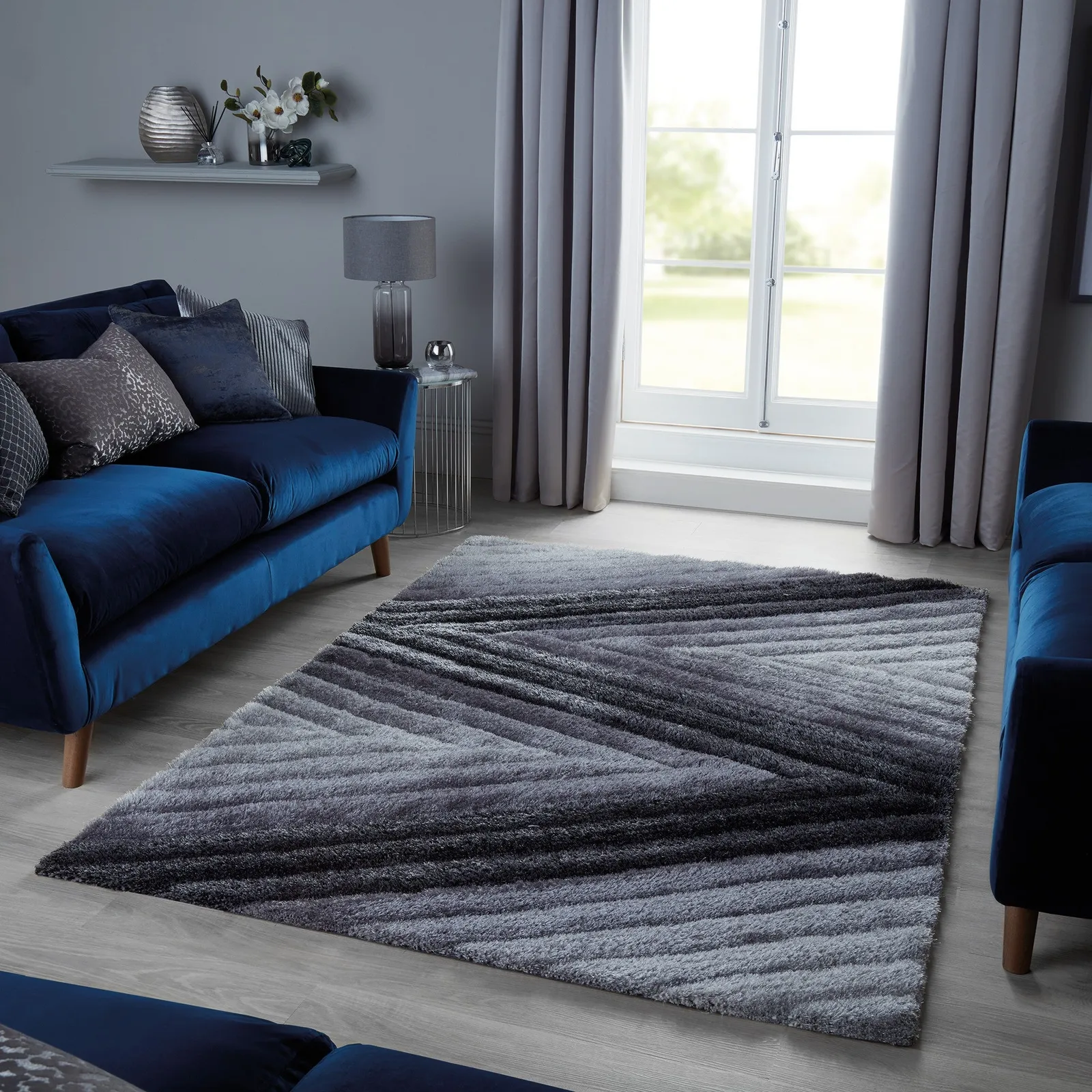 Carved Ombre Rug Ochre