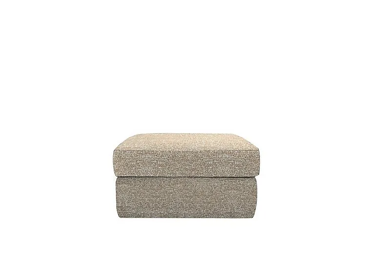 Seattle Fabric Storage Footstool - Kampala Beige