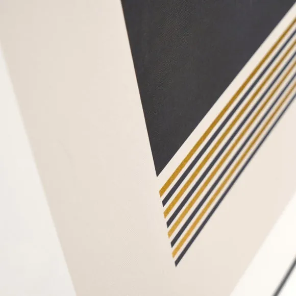 Art Deco Gold Detail Black Framed Print 3
